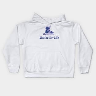 Blue Skates for Life Kids Hoodie